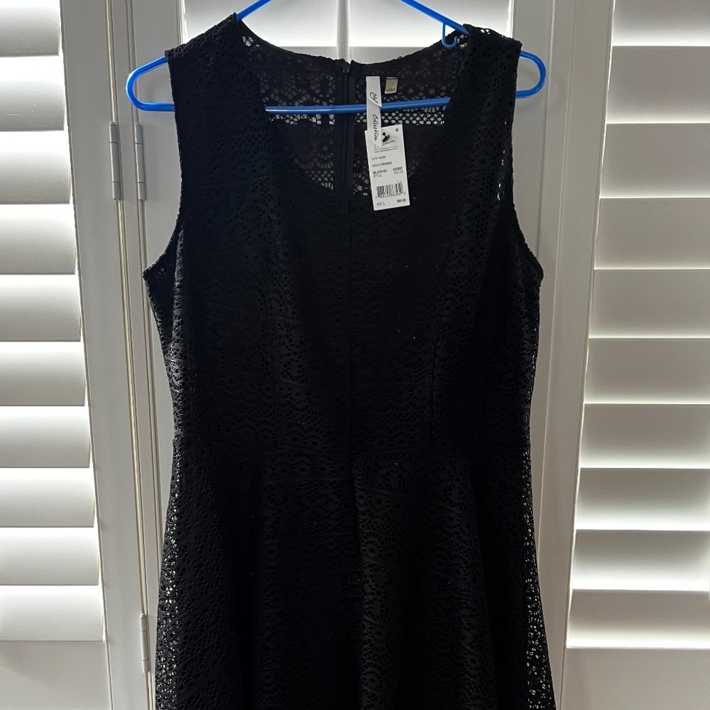 Black Lace Asymmetrical Dress